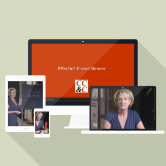 Diverse devices met afbeeldingen uit de cursus Effectie E-mail Beheer