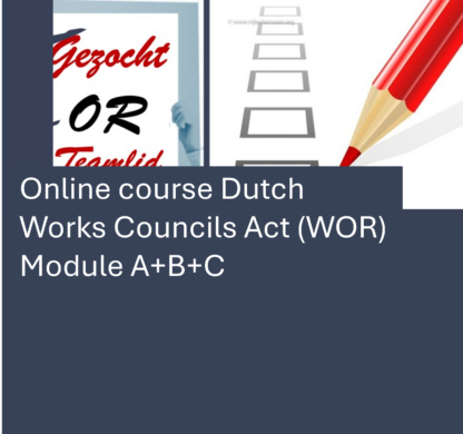 Online course<br>Dutch Works Councils Act (WOR)